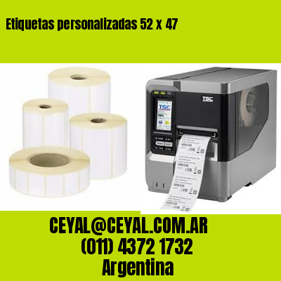 Etiquetas personalizadas 52 x 47