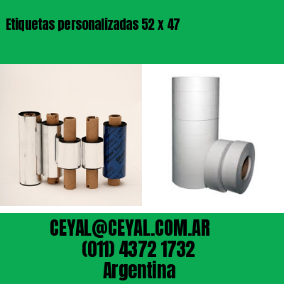 Etiquetas personalizadas 52 x 47