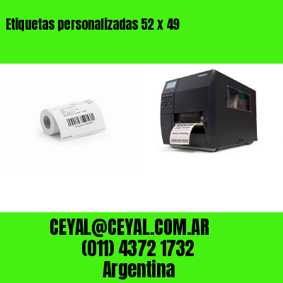 Etiquetas personalizadas 52 x 49