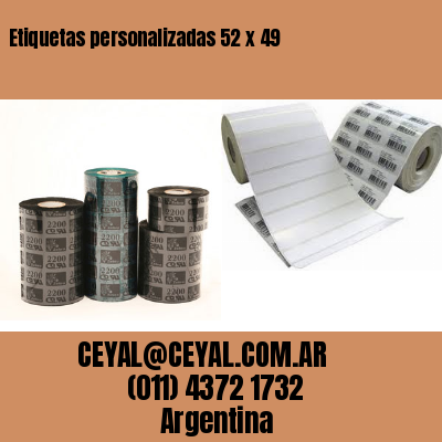 Etiquetas personalizadas 52 x 49