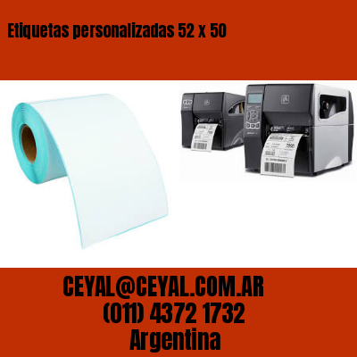 Etiquetas personalizadas 52 x 50