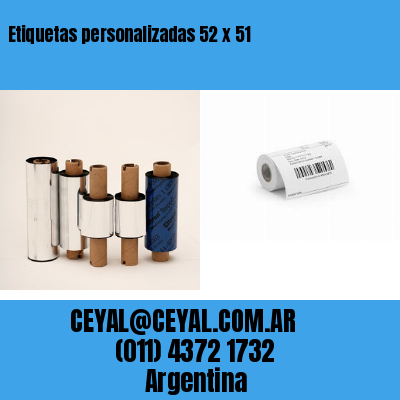 Etiquetas personalizadas 52 x 51