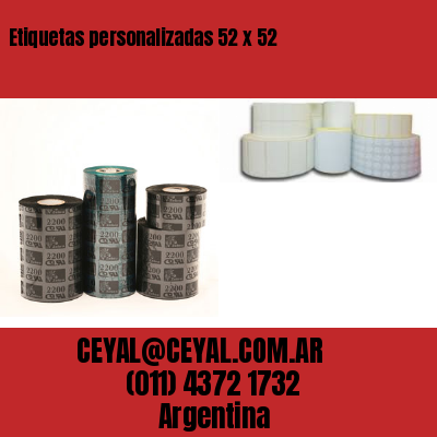 Etiquetas personalizadas 52 x 52