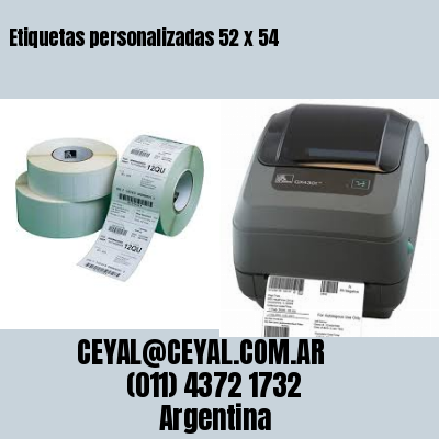 Etiquetas personalizadas 52 x 54