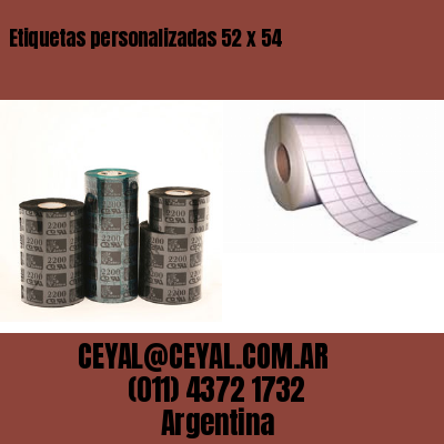 Etiquetas personalizadas 52 x 54