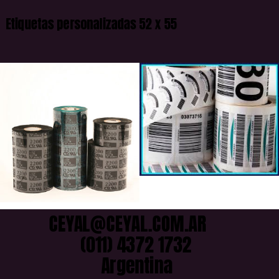 Etiquetas personalizadas 52 x 55