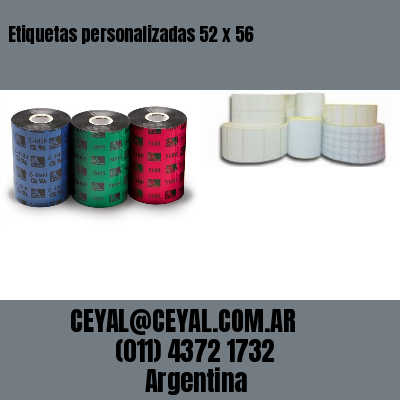 Etiquetas personalizadas 52 x 56