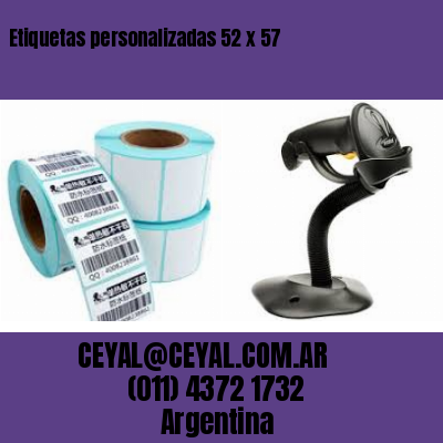 Etiquetas personalizadas 52 x 57