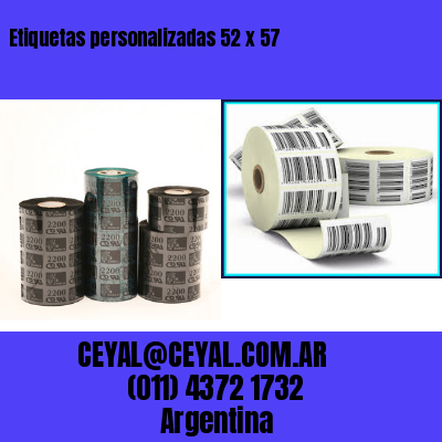 Etiquetas personalizadas 52 x 57