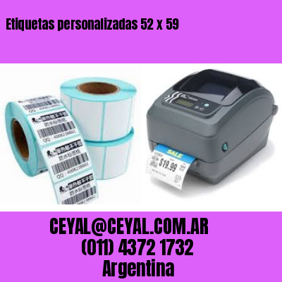 Etiquetas personalizadas 52 x 59