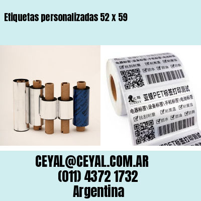 Etiquetas personalizadas 52 x 59