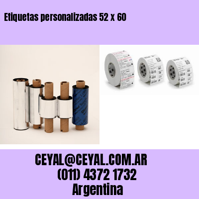 Etiquetas personalizadas 52 x 60