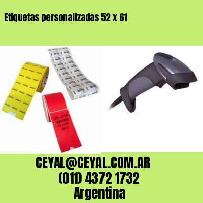 Etiquetas personalizadas 52 x 61