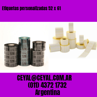 Etiquetas personalizadas 52 x 61