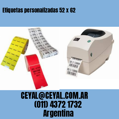 Etiquetas personalizadas 52 x 62