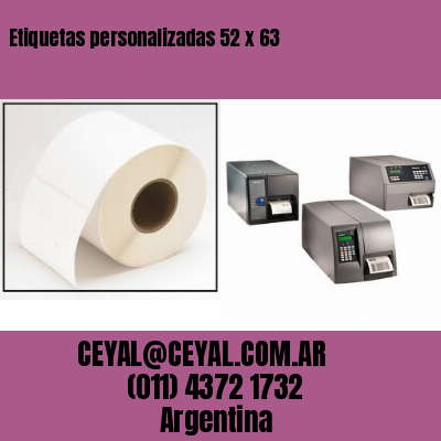 Etiquetas personalizadas 52 x 63