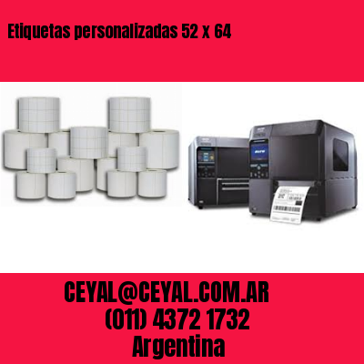 Etiquetas personalizadas 52 x 64