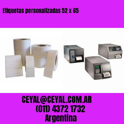 Etiquetas personalizadas 52 x 65