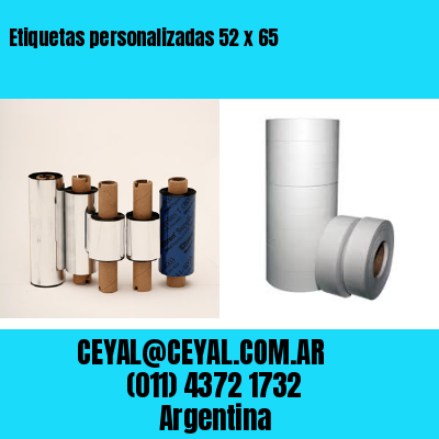 Etiquetas personalizadas 52 x 65