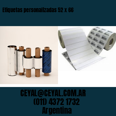 Etiquetas personalizadas 52 x 66