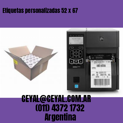 Etiquetas personalizadas 52 x 67