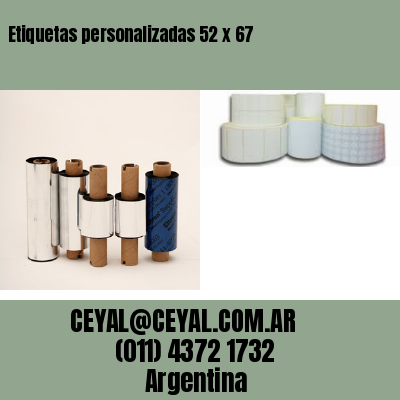 Etiquetas personalizadas 52 x 67