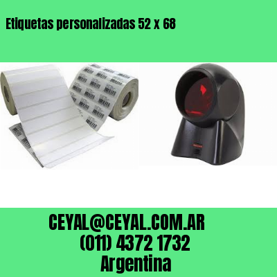 Etiquetas personalizadas 52 x 68