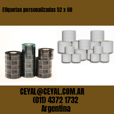 Etiquetas personalizadas 52 x 68