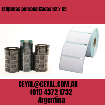 Etiquetas personalizadas 52 x 69