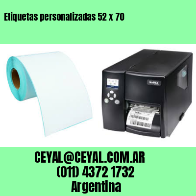 Etiquetas personalizadas 52 x 70