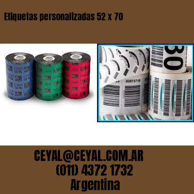 Etiquetas personalizadas 52 x 70