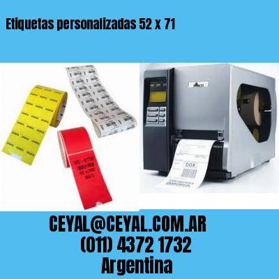 Etiquetas personalizadas 52 x 71