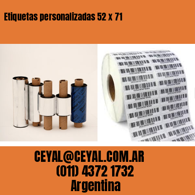 Etiquetas personalizadas 52 x 71