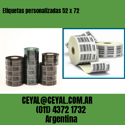 Etiquetas personalizadas 52 x 72