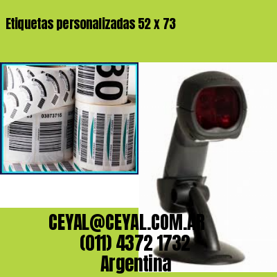 Etiquetas personalizadas 52 x 73