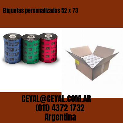 Etiquetas personalizadas 52 x 73