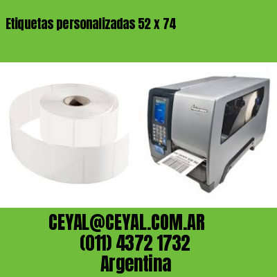 Etiquetas personalizadas 52 x 74