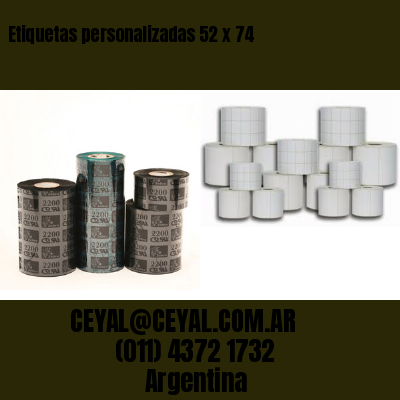 Etiquetas personalizadas 52 x 74