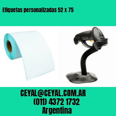 Etiquetas personalizadas 52 x 75