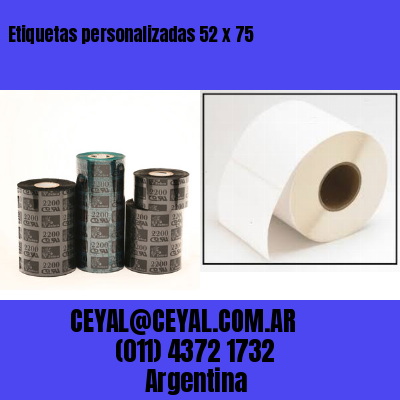 Etiquetas personalizadas 52 x 75