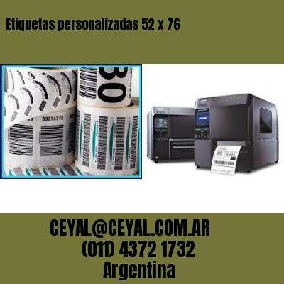 Etiquetas personalizadas 52 x 76