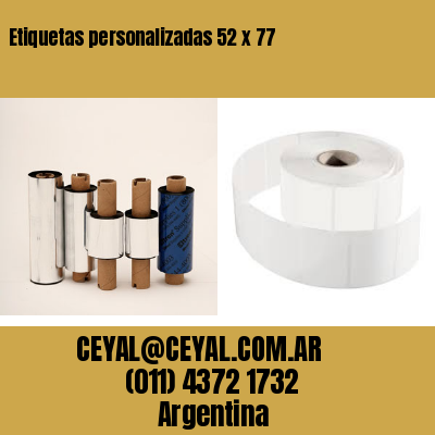 Etiquetas personalizadas 52 x 77