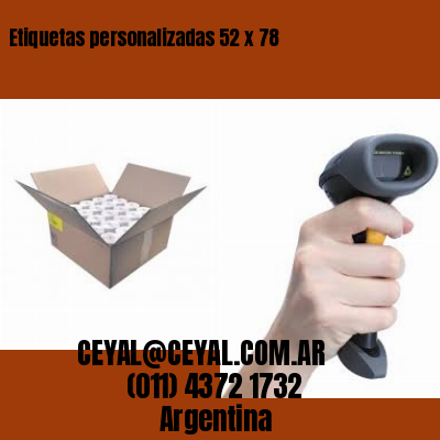 Etiquetas personalizadas 52 x 78