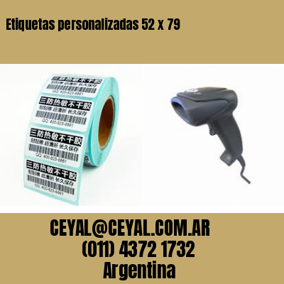 Etiquetas personalizadas 52 x 79