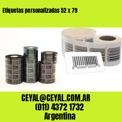 Etiquetas personalizadas 52 x 79