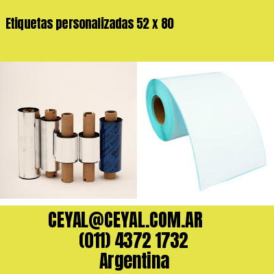 Etiquetas personalizadas 52 x 80