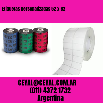 Etiquetas personalizadas 52 x 82