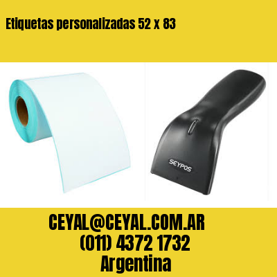 Etiquetas personalizadas 52 x 83