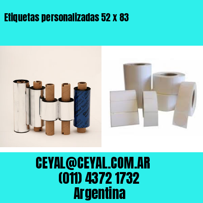 Etiquetas personalizadas 52 x 83