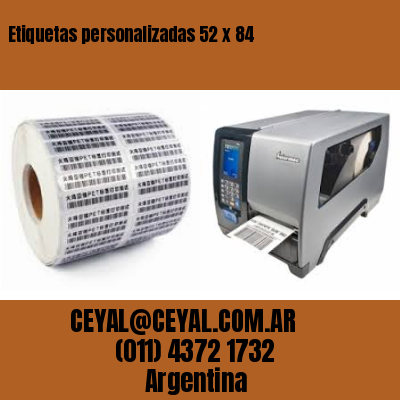 Etiquetas personalizadas 52 x 84